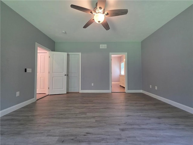 475 Danielson Pike, Scituate, RI 02857 - unfurnished bedroom with wood finished floors, ensuite bathroom, and ceiling fan