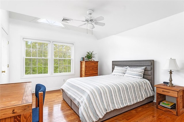 3 Piezzo Dr, Westerly, RI 02891 - bedroom featuring vaulted ceiling, wood-type flooring, and a ceiling fan