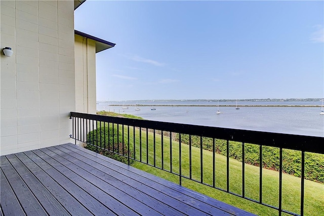 400 Narragansett Pkwy Unit Ei 2, Warwick, RI 02888 - wooden terrace featuring a water view and a yard
