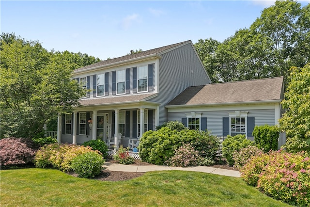 123 Castle Rocks Rd, Warwick, RI 02886 - colonial-style house with a front yard and a porch