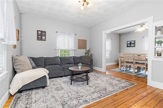 229 Roger Williams Ave, East Providence, RI 02916 - living room with light wood-style flooring and a ceiling fan