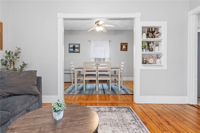 229 Roger Williams Ave, East Providence, RI 02916 - dining area featuring a ceiling fan and wood-type flooring