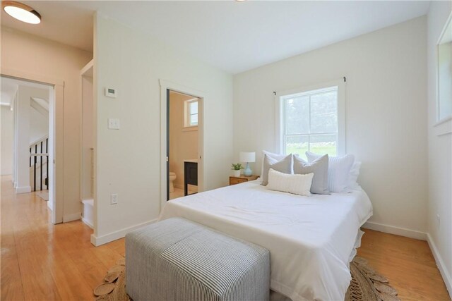 26 Old Stone Church Rd, Little Compton, RI 02837 - bedroom featuring light wood-style floors and connected bathroom