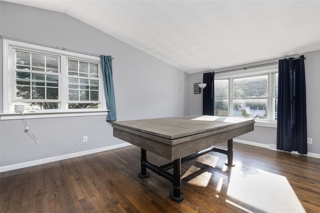 94 Waterman Ave, Warwick, RI 02889 - rec room with lofted ceiling and wood finished floors