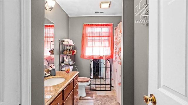 26 Grafton St Unit 3, Providence, RI 02904 - bathroom with vanity, tile patterned floors, and curtained shower