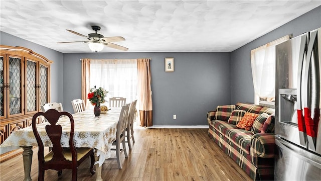 26 Grafton St Unit 3, Providence, RI 02904 - dining area with wood finished floors and a ceiling fan