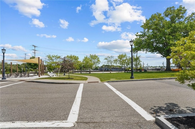 112 County Rd, Barrington, RI 02806 - view of asphalt road with street lights and curbs