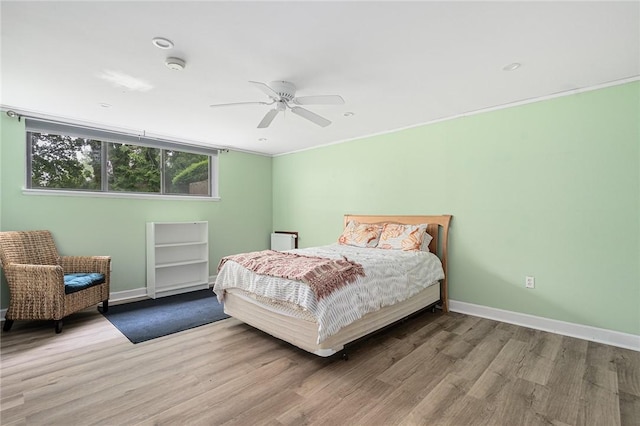 401 Bellevue Ave Unit 100, Newport, RI 02840 - bedroom with wood finished floors and ceiling fan