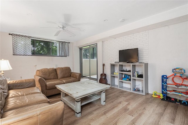 401 Bellevue Ave Unit 100, Newport, RI 02840 - living room featuring light wood-style flooring and a ceiling fan