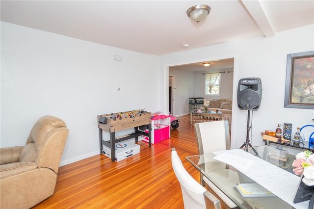 201 Hillcrest Ave, Providence, RI 02909 - dining space featuring light wood-style flooring and baseboards