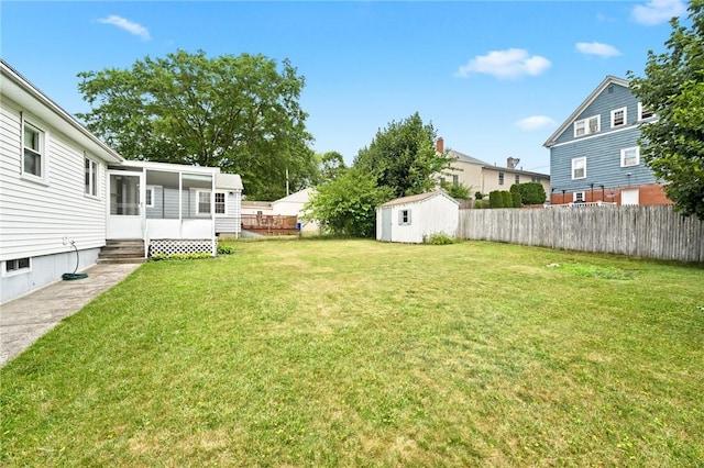 253 Nelson St, Providence, RI 02908 - view of yard with a shed and a sunroom