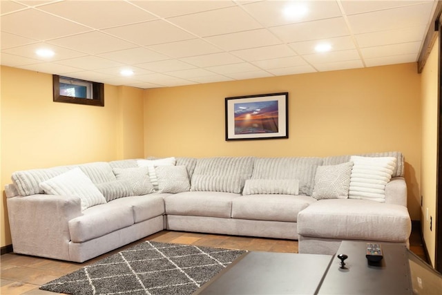536 Douglas Hook Rd, Glocester, RI 02814 - living room with a paneled ceiling and recessed lighting