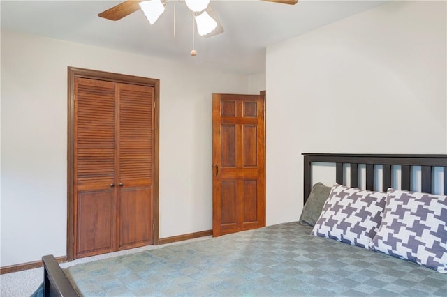 536 Douglas Hook Rd, Glocester, RI 02814 - carpeted bedroom with a closet and ceiling fan