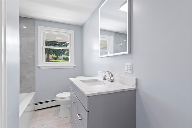 57 Wilson Ave, Johnston, RI 02919 - bathroom with a baseboard heating unit and vanity