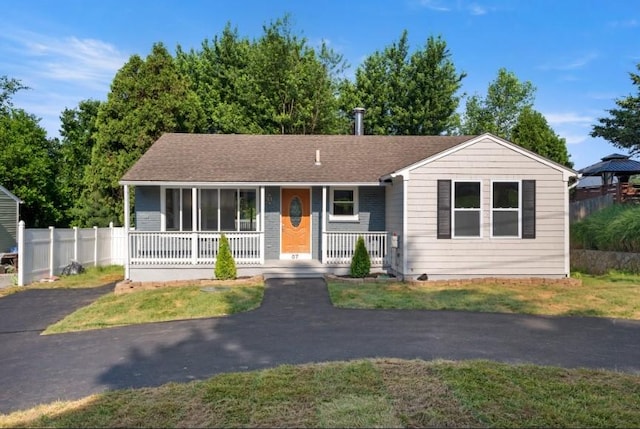 57 Wilson Ave, Johnston, RI 02919 - single story home featuring a porch