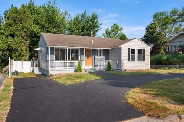 57 Wilson Ave, Johnston, RI 02919 - ranch-style house featuring covered porch, crawl space, and driveway