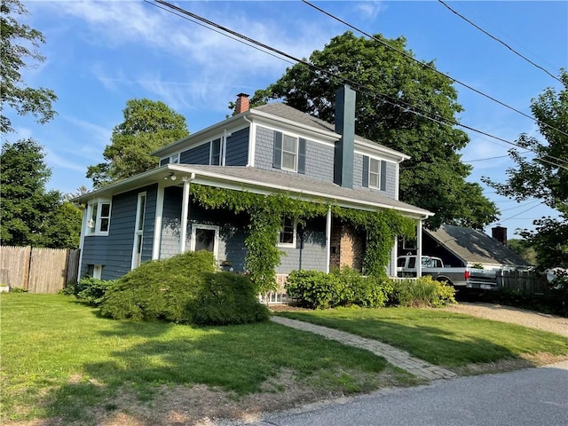21 Carpenter Ave, Barrington, RI 02806 - farmhouse-style home with a chimney