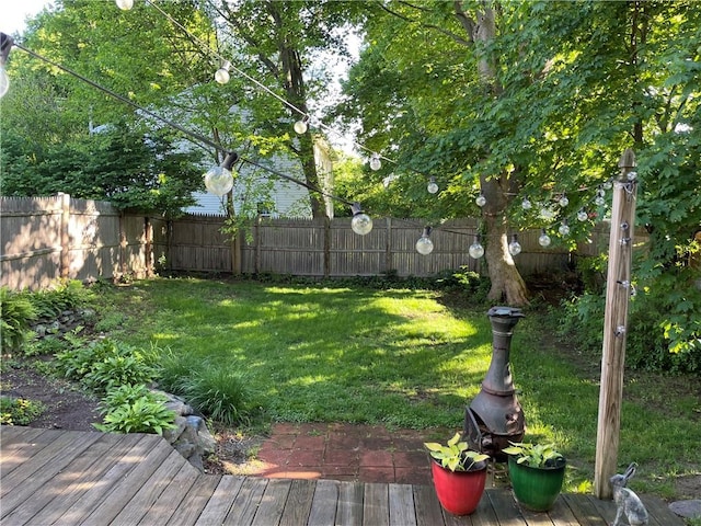 21 Carpenter Ave, Barrington, RI 02806 - fenced backyard featuring a deck
