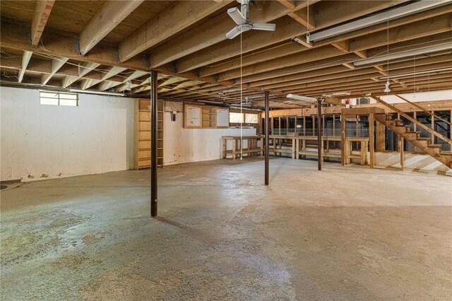 9 Beacon Hill Dr, Warwick, RI 02886 - below grade area with plenty of natural light and stairway