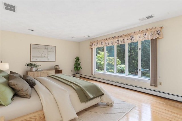 9 Beacon Hill Dr, Warwick, RI 02886 - bedroom with a baseboard heating unit and wood finished floors