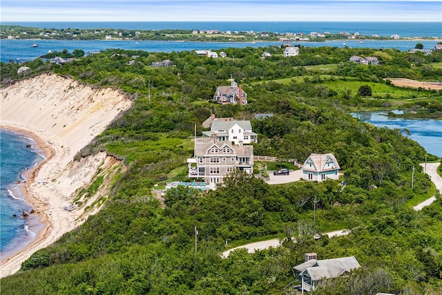1210 Graces Cove Rd, Block Island, RI 02807 - drone / aerial view of waterfront with a beach