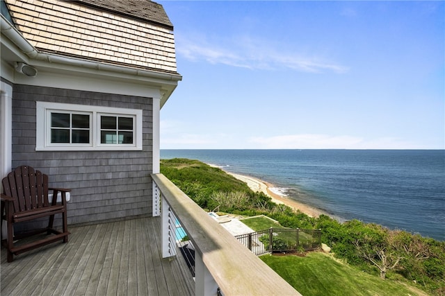 1210 Graces Cove Rd, Block Island, RI 02807 - balcony featuring view of water and beach