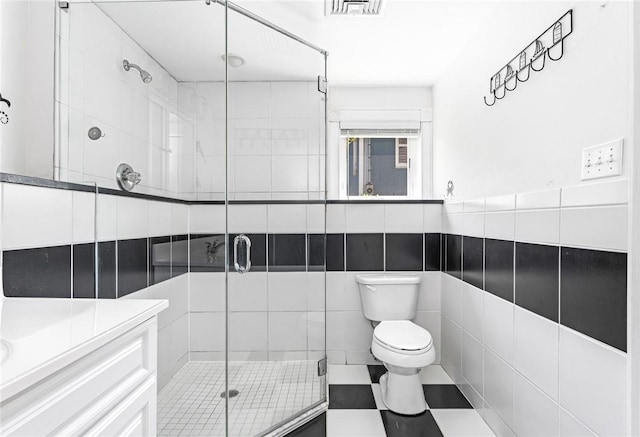 37 Teal Rd, South Kingstown, RI 02879 - full bathroom with tile walls, vanity, and a shower stall