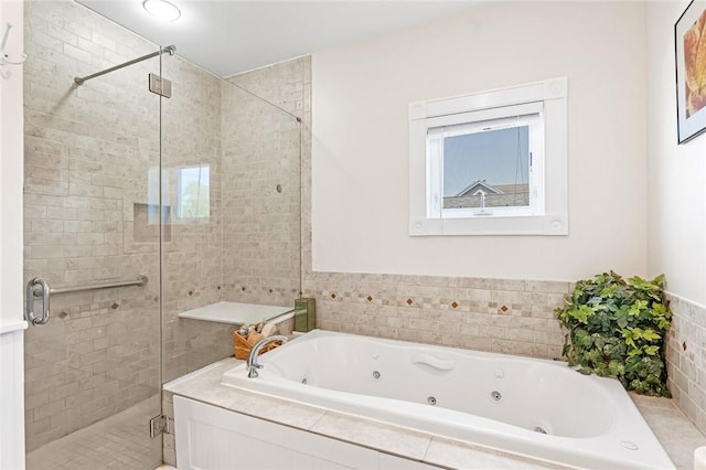 37 Teal Rd, South Kingstown, RI 02879 - bathroom with a shower stall and a tub with jets