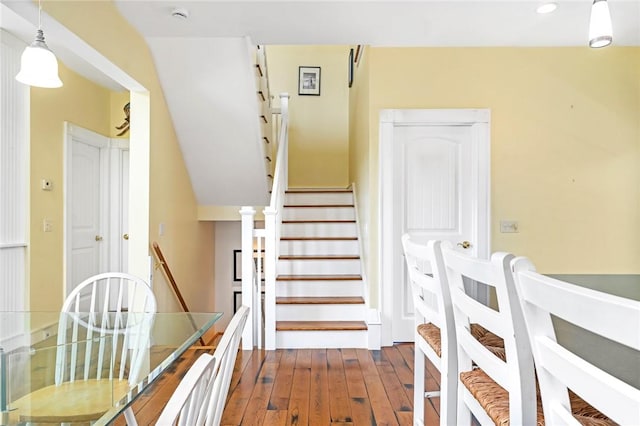 37 Teal Rd, South Kingstown, RI 02879 - staircase featuring hardwood / wood-style flooring