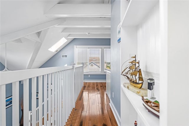 37 Teal Rd, South Kingstown, RI 02879 - corridor featuring hardwood / wood-style flooring and a skylight
