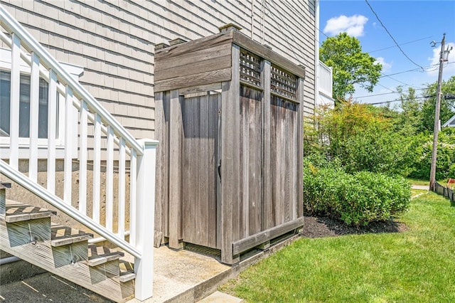 37 Teal Rd, South Kingstown, RI 02879 - view of outdoor structure with stairway
