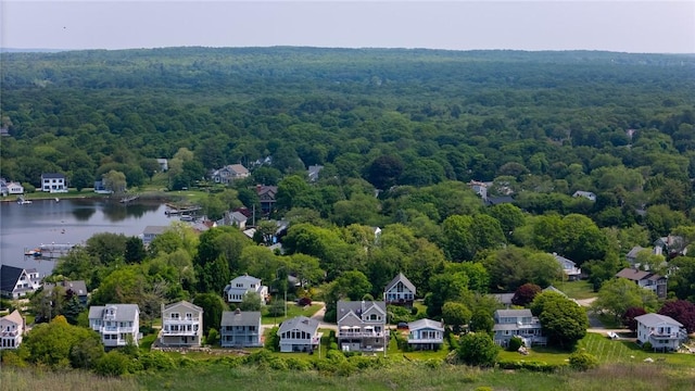 37 Teal Rd, South Kingstown, RI 02879 - bird's eye view of a heavily wooded area and a large body of water