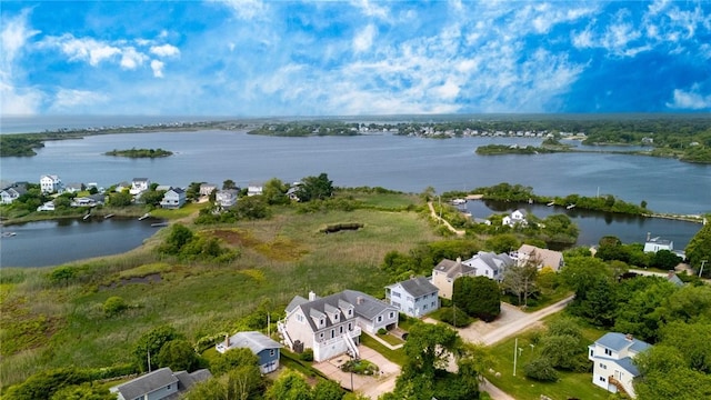 37 Teal Rd, South Kingstown, RI 02879 - aerial overview of property's location featuring a large body of water and nearby suburban area
