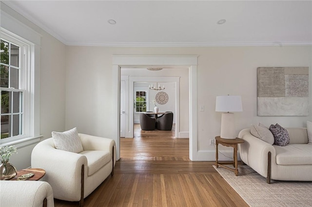 175 Freeman Pkwy, Providence, RI 02906 - living room with wood finished floors and crown molding