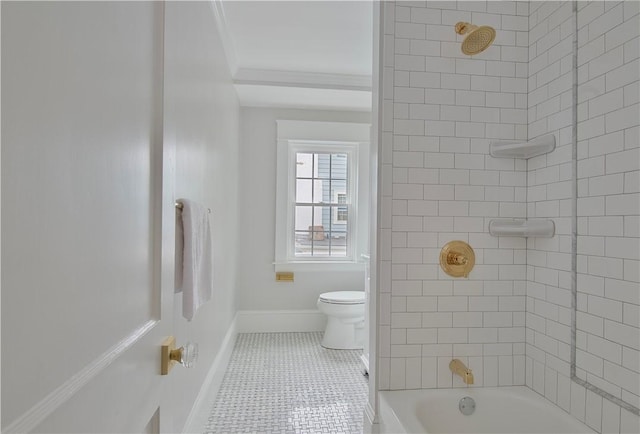 175 Freeman Pkwy, Providence, RI 02906 - full bathroom with crown molding, shower / washtub combination, and tile patterned flooring