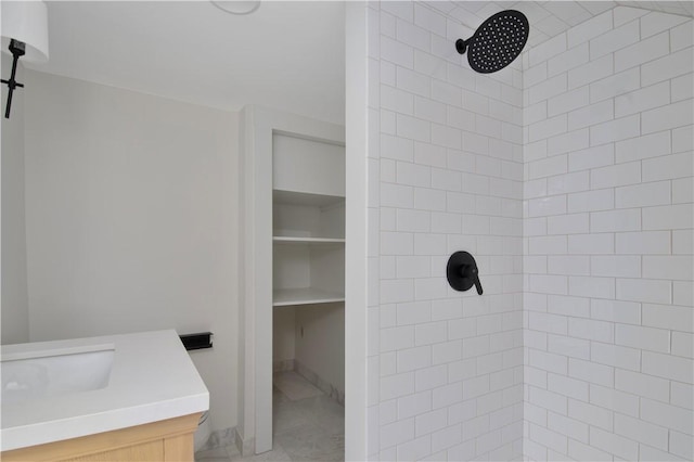 175 Freeman Pkwy, Providence, RI 02906 - bathroom featuring a tile shower and vanity