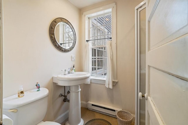 15 N Main St, Freetown, MA 02702 - bathroom with baseboard heating and baseboards
