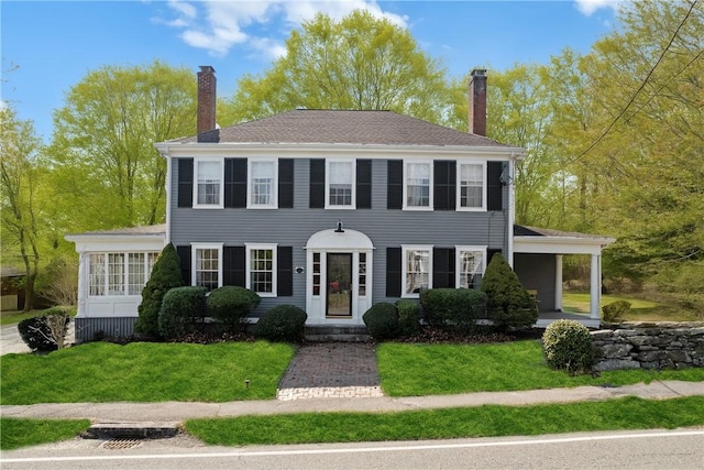 15 N Main St, Freetown, MA 02702 - colonial-style house with a chimney and a front yard