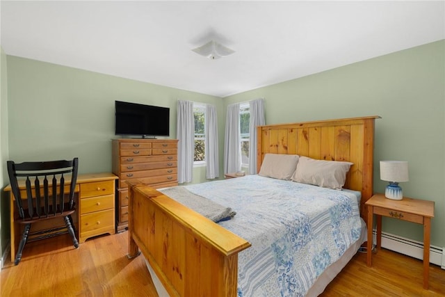 120 Landis Dr, Warwick, RI 02818 - bedroom with light wood-style floors and baseboard heating