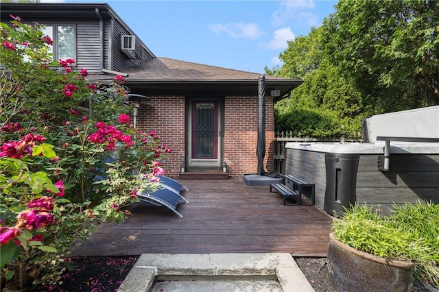 788 Namquid Dr, Warwick, RI 02888 - wooden terrace with a hot tub