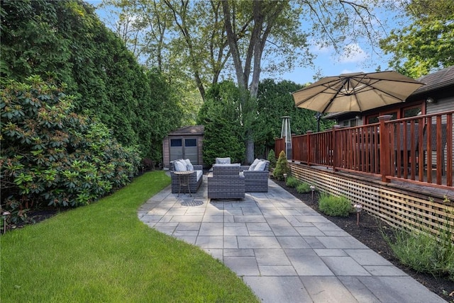 788 Namquid Dr, Warwick, RI 02888 - view of patio with a shed and an outdoor hangout area