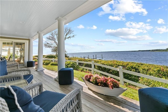 9 Arraquat Rd, Westerly, RI 02891 - wooden deck with a water view