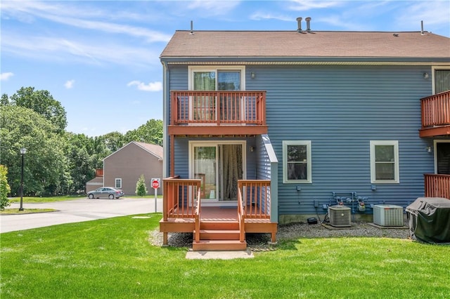 200 Heroux Blvd Unit 908, Cumberland, RI 02864 - rear view of house featuring a balcony and a yard