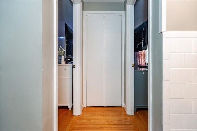 111 Belgium St, Cranston, RI 02920 - hall with light wood-style flooring