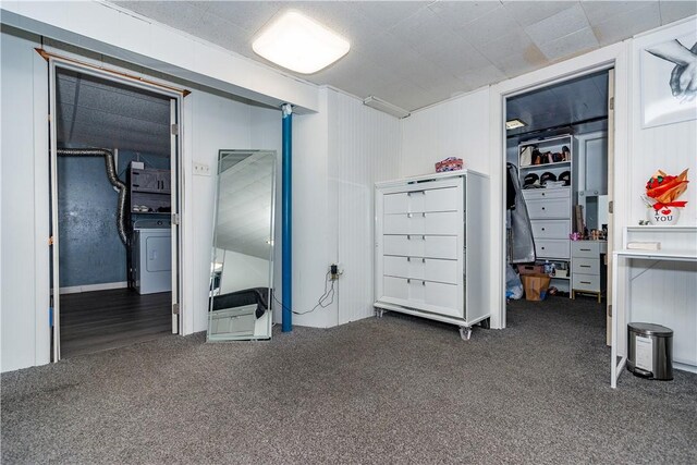 111 Belgium St, Cranston, RI 02920 - carpeted bedroom with washer / clothes dryer, a spacious closet, and a closet