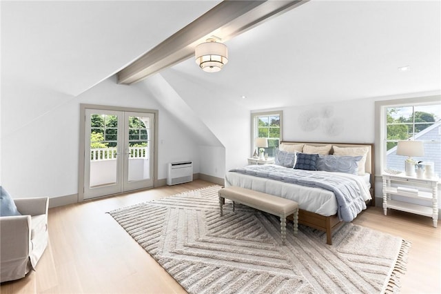 35 Coggeshall Ave, Newport, RI 02840 - bedroom featuring wood finished floors, access to outside, multiple windows, and french doors
