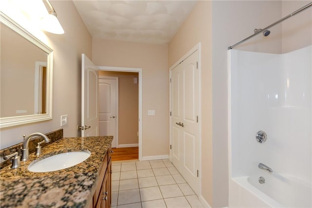1285 Hartford Ave Unit 25, Johnston, RI 02919 - full bath featuring vanity, washtub / shower combination, and tile patterned floors