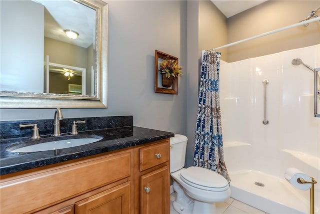 1285 Hartford Ave Unit 25, Johnston, RI 02919 - full bath with a shower with shower curtain, vanity, and tile patterned flooring