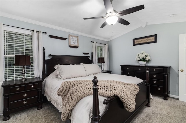 88 Red Brook Ln Unit 88, West Warwick, RI 02893 - carpeted bedroom featuring vaulted ceiling and a ceiling fan