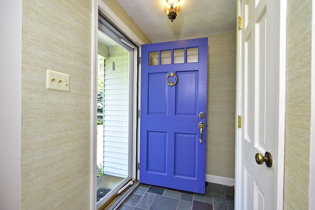 1 Butts Rock Rd, Little Compton, RI 02837 - foyer featuring stone tile flooring and healthy amount of natural light